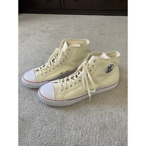 PF flyer All American Hi Cousy Cream/Green Men’s 14 Womens 15.5